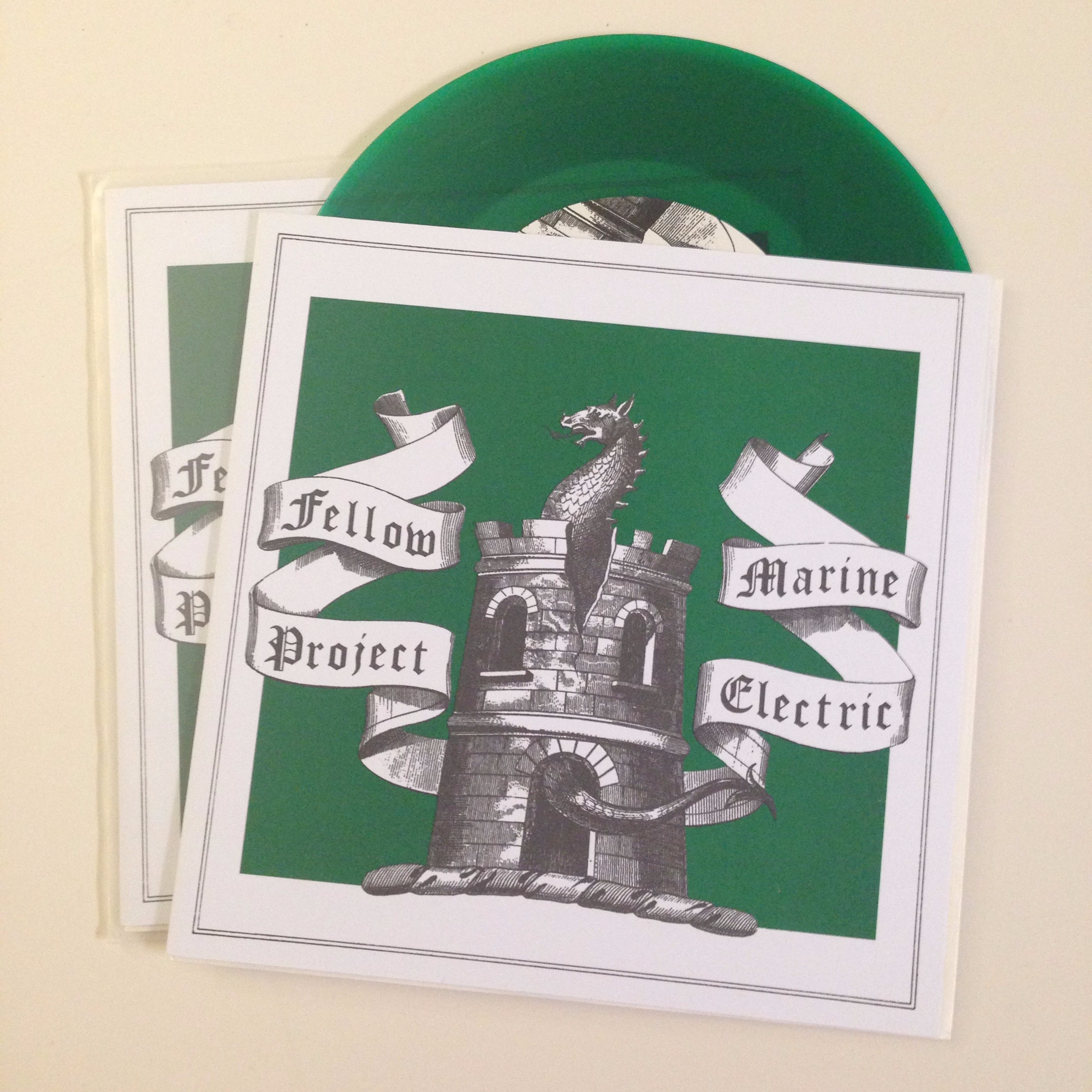 (image for) Fellow Project / Marine Electric split 7" (green vinyl) - Click Image to Close