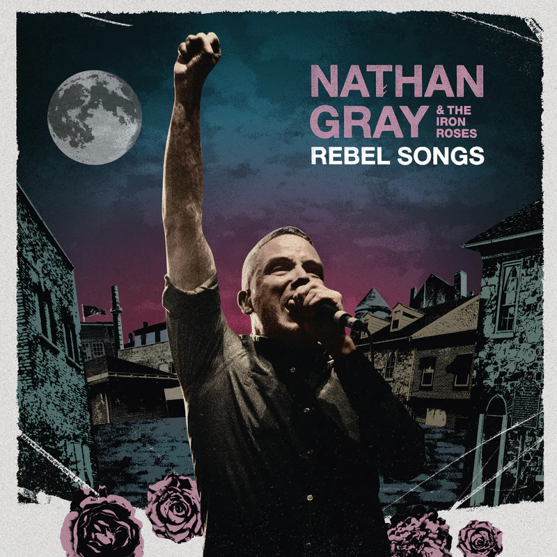 (image for) Nathan Gray & The Iron Roses - Rebel Songs LP (purple/black)
